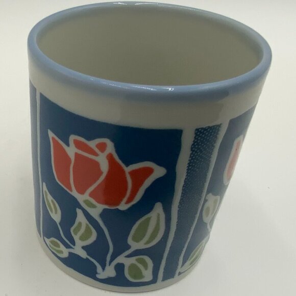 Vintage Otagiri Japan Red Rose Pattern Artwork By Lynn Digby Coffee Mug - Picture 5 of 6